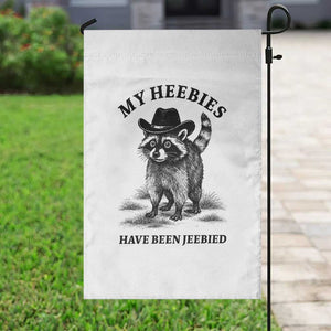 Funny Cowboy Raccoon Meme Garden Flag My Heebies Have Been Jeebied TS14 Print Your Wear