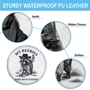 Funny Cowboy Raccoon Meme Spare Tire Cover My Heebies Have Been Jeebied TS14 Print Your Wear