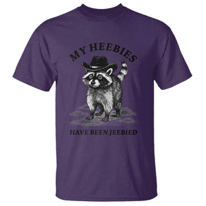 Funny Cowboy Raccoon Meme T Shirt My Heebies Have Been Jeebied TS14 Purple Print Your Wear