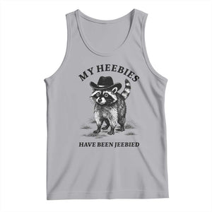 Funny Cowboy Raccoon Meme Tank Top My Heebies Have Been Jeebied TS14 Athletic Heather Print Your Wear