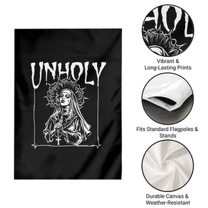 Unholy Nun Garden Flag Funny Horror Unholy Nun Satan Baphomet Gothic TS14 Print Your Wear