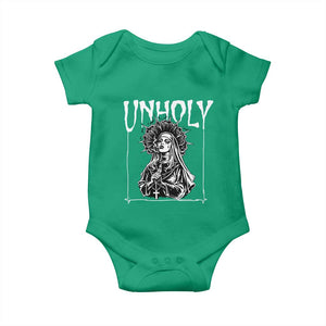 Unholy Nun Baby Onesie Funny Horror Unholy Nun Satan Baphomet Gothic TS14 Irish Green Print Your Wear