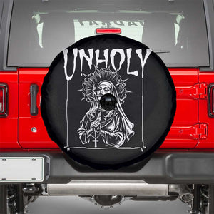 Unholy Nun Spare Tire Cover Funny Horror Unholy Nun Satan Baphomet Gothic TS14 Black Print Your Wear