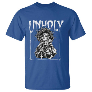 Unholy Nun T Shirt Funny Horror Unholy Nun Satan Baphomet Gothic TS14 Royal Blue Print Your Wear