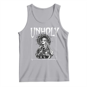 Unholy Nun Tank Top Funny Horror Unholy Nun Satan Baphomet Gothic TS14 Athletic Heather Print Your Wear