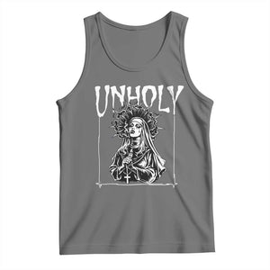 Unholy Nun Tank Top Funny Horror Unholy Nun Satan Baphomet Gothic TS14 Black Heather Print Your Wear