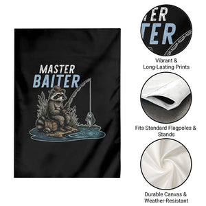 Funny Raccoon Fishing Garden Flag Master Baiter Fisherman TS14 Print Your Wear
