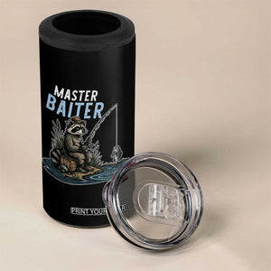 Funny Raccoon Fishing 4 in 1 Can Cooler Tumbler Master Baiter Fisherman TS14 Print Your Wear