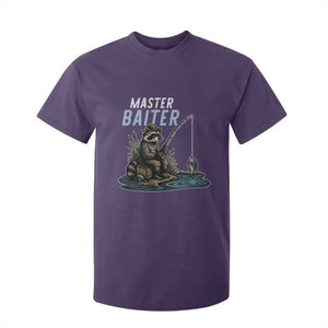 Funny Raccoon Fishing T Shirt For Kid Master Baiter Fisherman TS14 Purple Print Your Wear