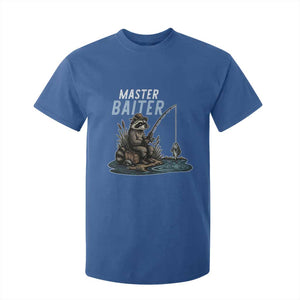 Funny Raccoon Fishing T Shirt For Kid Master Baiter Fisherman TS14 Royal Blue Print Your Wear