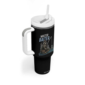 Funny Raccoon Fishing Tumbler With Handle Master Baiter Fisherman TS14 Print Your Wear