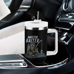Funny Raccoon Fishing Tumbler With Handle Master Baiter Fisherman TS14 Print Your Wear