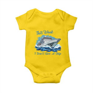 Funny Cruise Vacation Baby Onesie This Week I Do Not Give A Ship TS14 Daisy Print Your Wear