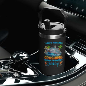 Funny Cruise Vacation Trip Drinking Flip Straw Tumbler Today Is Forecast Cruising With A Chance Of Drinking TS14 Print Your Wear