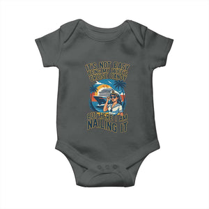 Funny Cruise Baby Onesie It Is Not Easy Being My Wife's Cruise Candy TS14 Dark Heather Print Your Wear