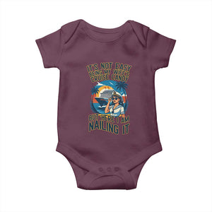 Funny Cruise Baby Onesie It Is Not Easy Being My Wife's Cruise Candy TS14 Maroon Print Your Wear