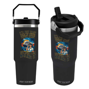 Funny Cruise Flip Straw Tumbler It Is Not Easy Being My Wife's Cruise Candy TS14 One Size: 30 oz Black Print Your Wear