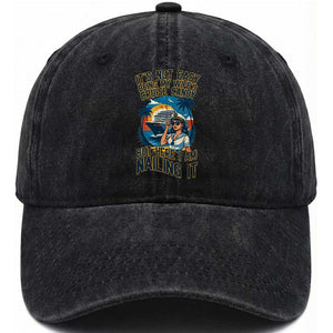 Funny Cruise Washed Cotton Baseball Cap It Is Not Easy Being My Wife's Cruise Candy TS14 Washed Cap Universal Fit Black Print Your Wear
