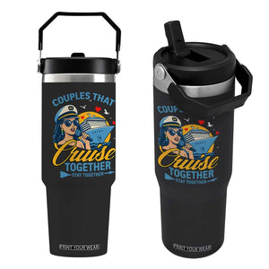 Couples That Cruise Together Stay Together Flip Straw Tumbler Funny Cruising Couples TS14 One Size: 30 oz Black Print Your Wear