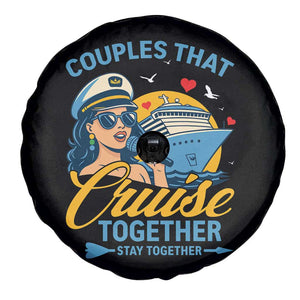 Couples That Cruise Together Stay Together Spare Tire Cover Funny Cruising Couples TS14 Print Your Wear