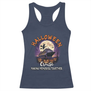 Funny Cruise Halloween Racerback Tank Top Making Memories Together TS14 Navy Print Your Wear