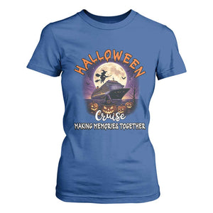 Funny Cruise Halloween T Shirt For Women Making Memories Together TS14 Royal Blue Print Your Wear