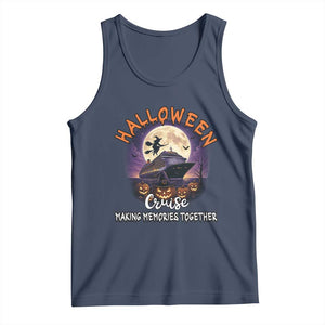 Funny Cruise Halloween Tank Top Making Memories Together TS14 Navy Print Your Wear