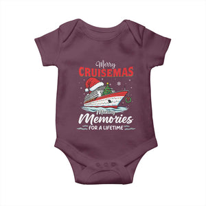 Christmas Cruise Baby Onesie Merry Cruisemas Making Memories For A Life Time TS14 Maroon Print Your Wear
