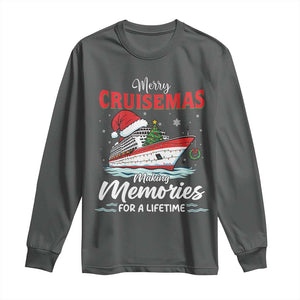 Christmas Cruise Long Sleeve Shirt Merry Cruisemas Making Memories For A Life Time TS14 Dark Heather Print Your Wear