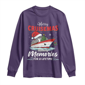 Christmas Cruise Long Sleeve Shirt Merry Cruisemas Making Memories For A Life Time TS14 Purple Print Your Wear