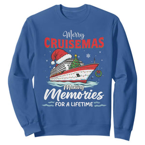 Christmas Cruise Sweatshirt Merry Cruisemas Making Memories For A Life Time TS14 Royal Blue Print Your Wear