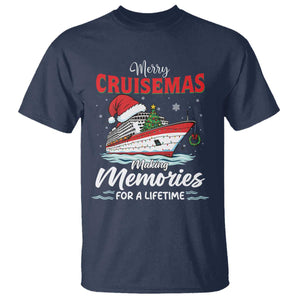 Christmas Cruise T Shirt Merry Cruisemas Making Memories For A Life Time TS14 Navy Print Your Wear