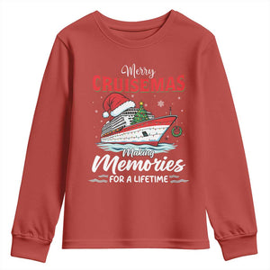 Christmas Cruise Youth Sweatshirt Merry Cruisemas Making Memories For A Life Time TS14 Red Print Your Wear