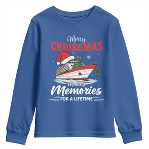 Christmas Cruise Youth Sweatshirt Merry Cruisemas Making Memories For A Life Time TS14 Royal Blue Print Your Wear
