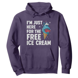Funny Cruise Hoodie I Am Just Here For The Free Ice Cream TS14 Purple Print Your Wear