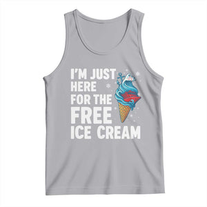 Funny Cruise Tank Top I Am Just Here For The Free Ice Cream TS14 Athletic Heather Print Your Wear