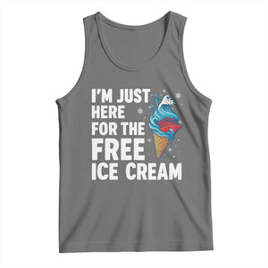 Funny Cruise Tank Top I Am Just Here For The Free Ice Cream TS14 Black Heather Print Your Wear