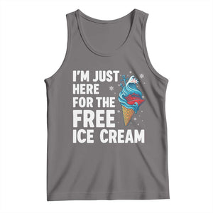 Funny Cruise Tank Top I Am Just Here For The Free Ice Cream TS14 Deep Heather Print Your Wear