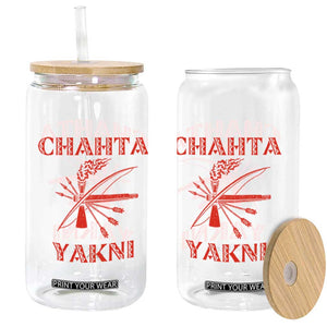 Choctaw Nation Chahta Yakni Native American Glass Can