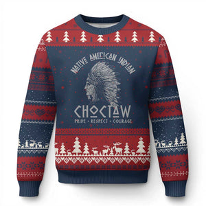 Choctaw Native American Indian Pride Indigenous Tribe Ugly Christmas Sweater