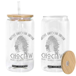 Choctaw Native American Indian Pride Indigenous Tribe Glass Can
