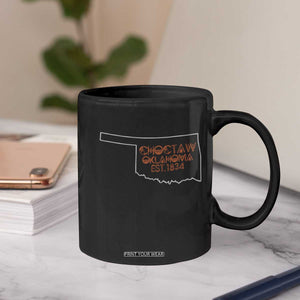 Choctaw Oklahoma OK Map Established 1834 Coffee Mug