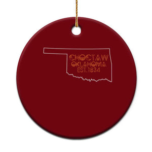 Choctaw Oklahoma OK Map Established 1834 Ceramic Ornament