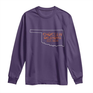 Choctaw Oklahoma OK Map Established 1834 Long Sleeve Shirt