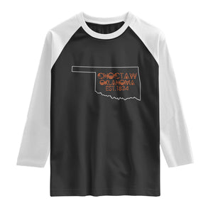 Choctaw Oklahoma OK Map Established 1834 Raglan Shirt