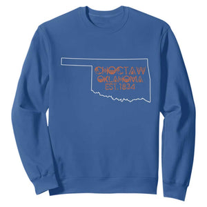 Choctaw Oklahoma OK Map Established 1834 Sweatshirt