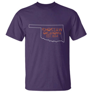 Choctaw Oklahoma OK Map Established 1834 T Shirt
