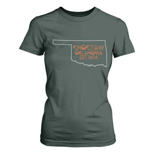 Choctaw Oklahoma OK Map Established 1834 T Shirt For Women