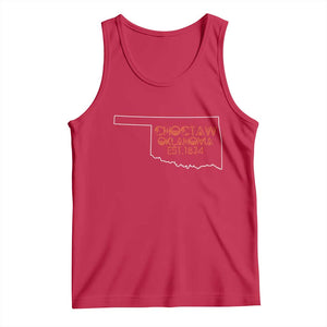 Choctaw Oklahoma OK Map Established 1834 Tank Top