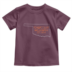 Choctaw Oklahoma OK Map Established 1834 Toddler T Shirt